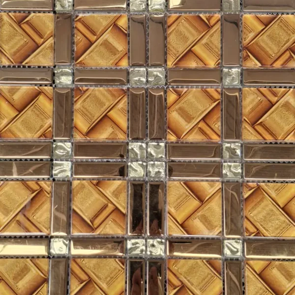 Cerámicas, para Paredes Tipo Mosaico America Gold Innova Hogar, ideal para decoración de interiores modernos y elegantes