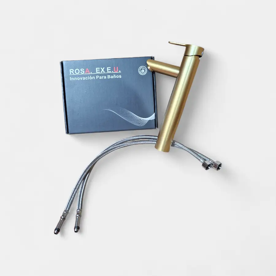 Grifería monocontrol para baño agua fría alto con kit de instalación incluido, de Innova Hogar.