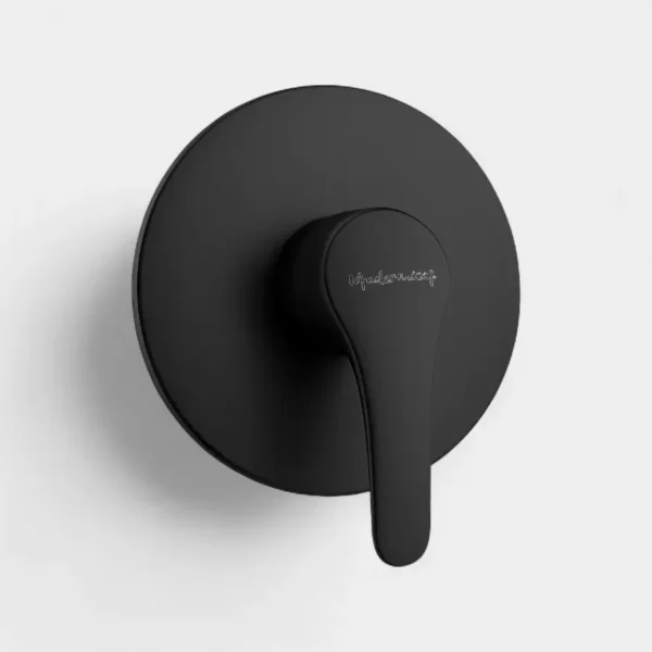 Grifo monocontrol ducha negro mate - diseño circular moderno y sofisticado para baño de estilo industrial o nórdico