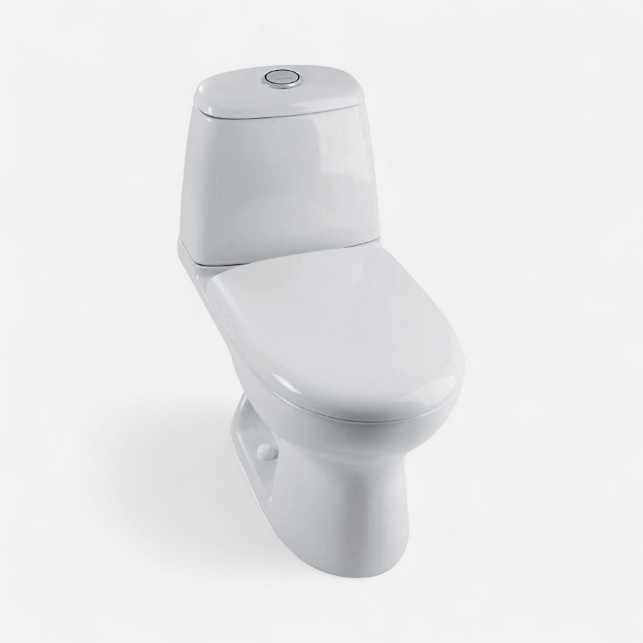 Sanitario One Piece, Eco Clean ideal para baños modernos y elegantes.