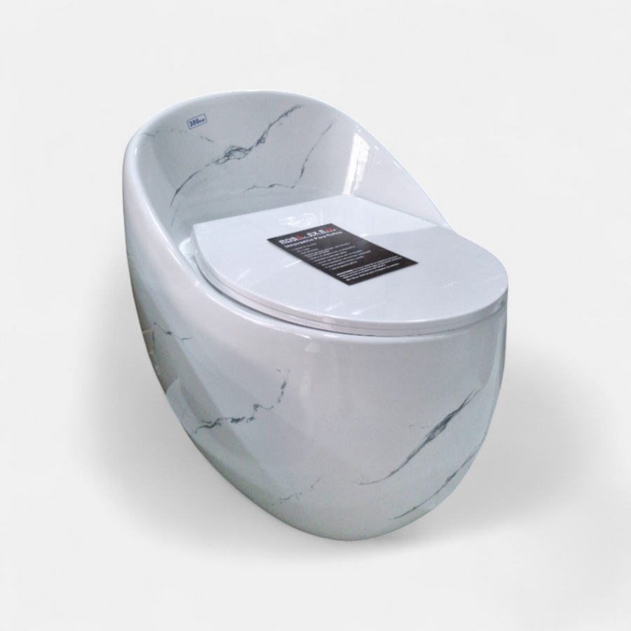 Sanitario One Piece Marmolizado ref. 2 Innova Hogar, diseño elegante, ideal para baños de lujo.