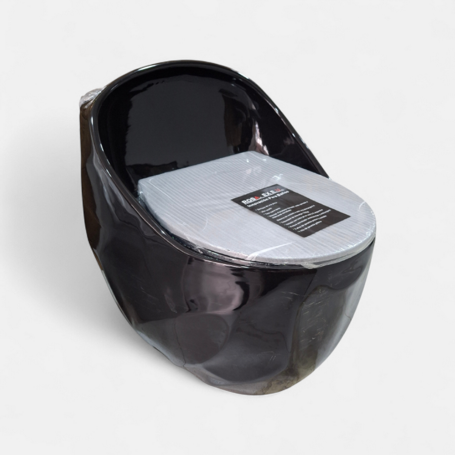 Sanitario One Pice Negro ref. 4 Innova Hogar, diseño elegante, ideal para baños de lujo.