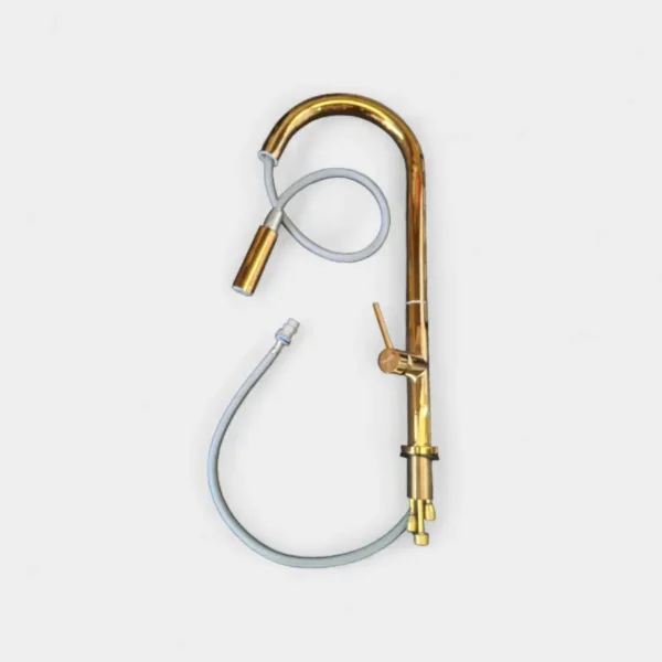 Llave lavaplatos mono control dorada con manguera extensible – Elegancia y versatilidad para cocinas modernas en INNOVA HOGAR