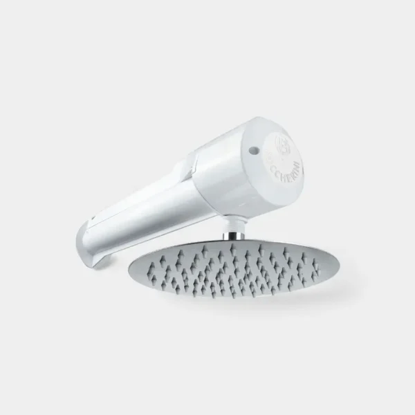 Cabezal de ducha de lluvia blanco con brazo cromado – Diseño premium y alta presión en INNOVA HOGAR