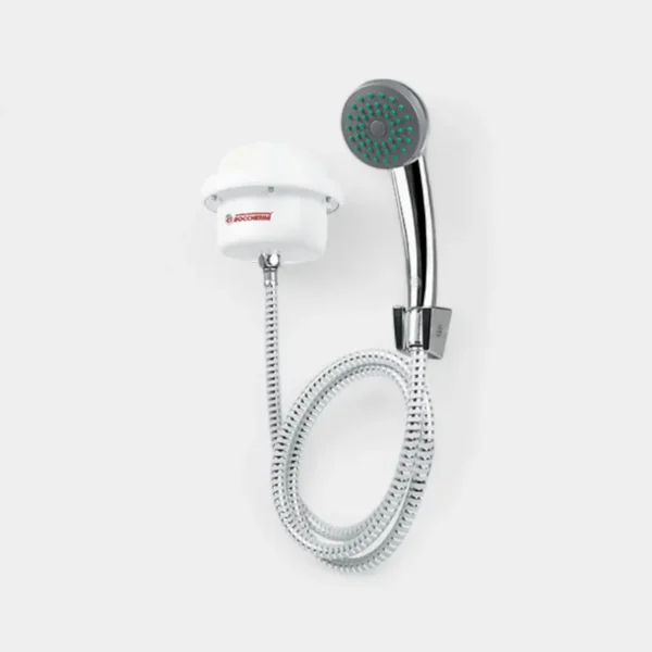 Ducha Boccherini con cabezal cromado y manguera metálica – Estilo moderno y duradero para baños en INNOVA HOGAR