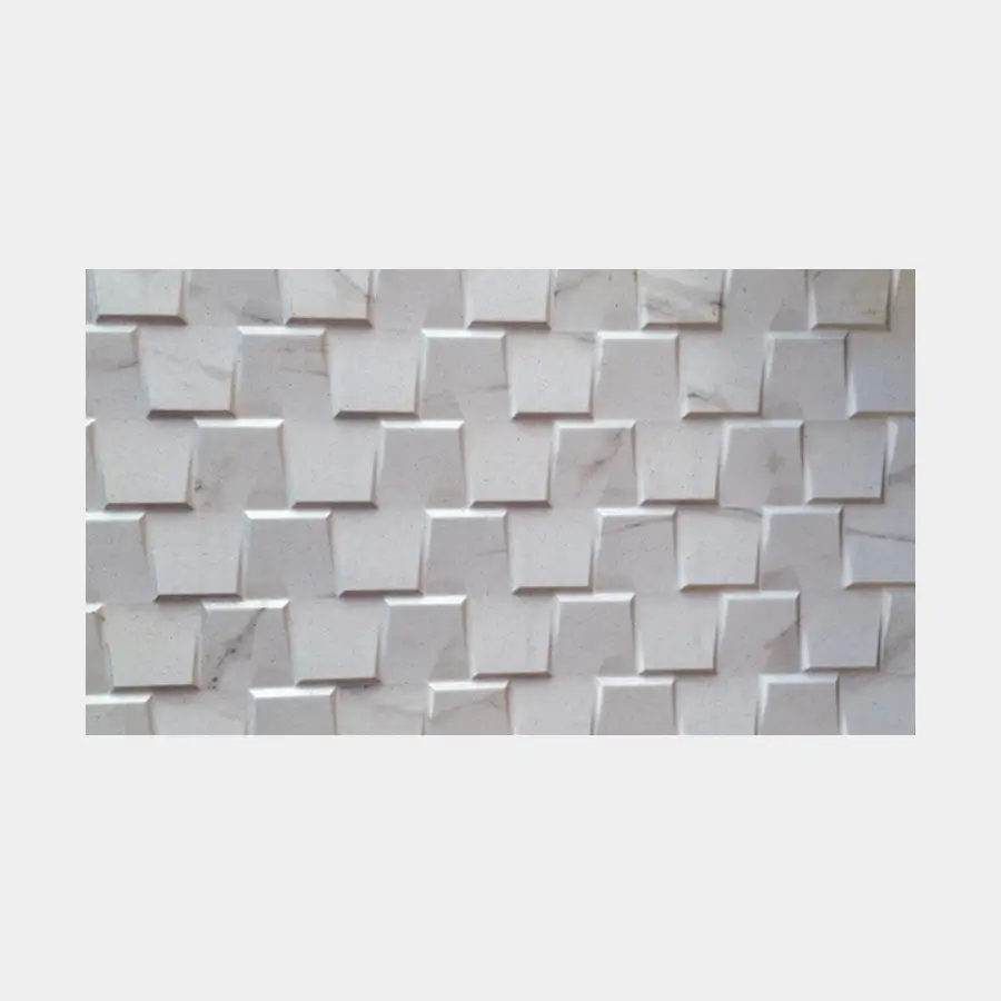 Revestimiento cerámico 30x60 para fachadas en blanco con efecto tridimensional – Innova Hogar