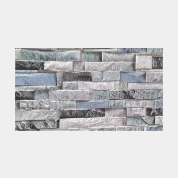 Azulejo 30x60 para fachadas con acabado piedra mixta en tonos grises y rosados – Innova Hogar