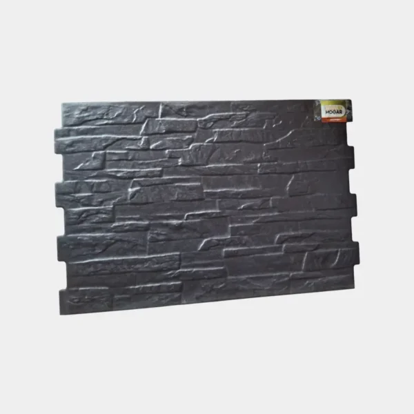Panel cerámico 48 x 33 tipo piedra con acabado negro fachadas tradicionales – Innova Hogar