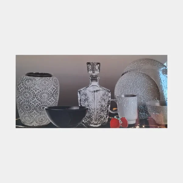Bases Decoradas vajilla de lujo Innova Hogar, ideal para decoración de interiores de cocinas y elegantes.
