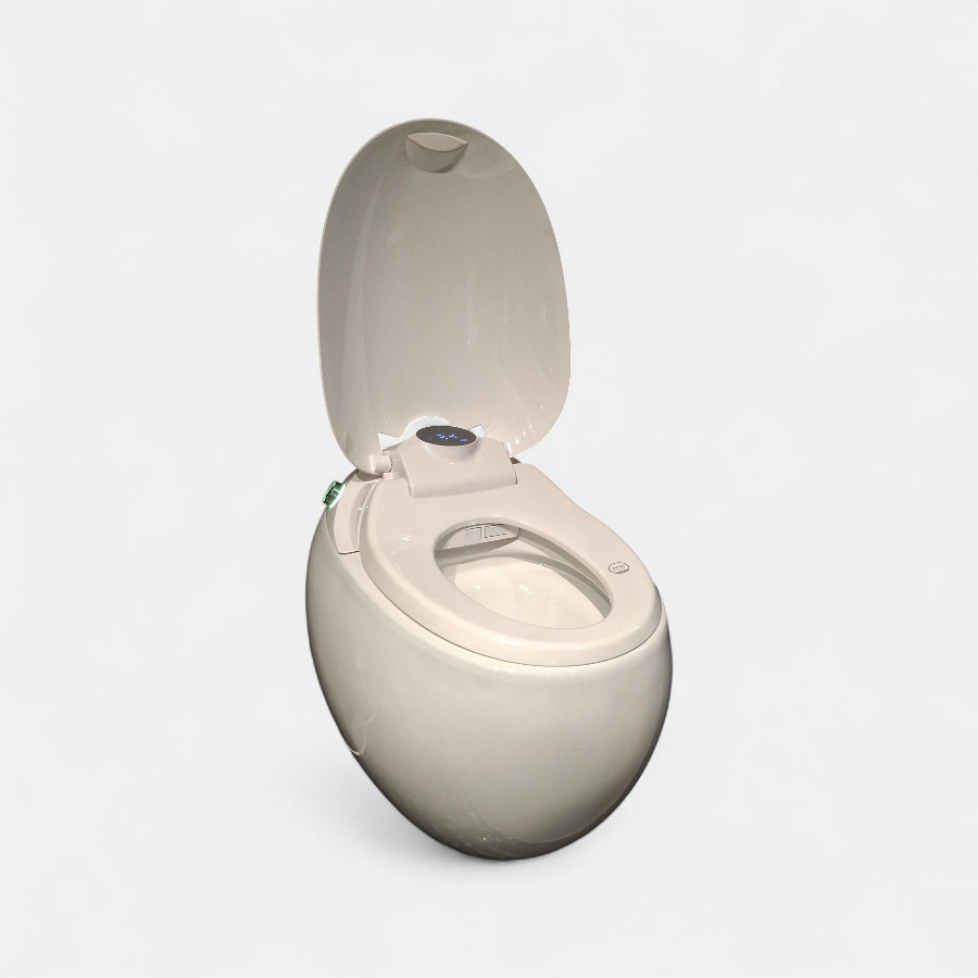 Sanitario One Piece automático blanco Innova Hogar, diseño moderno con tecnología avanzada, ideal para baños de lujo.